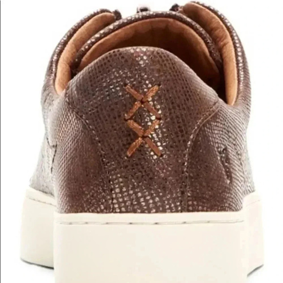 Frye Lena Snake Embossed Leather Sneaker - Picture 3 of 5